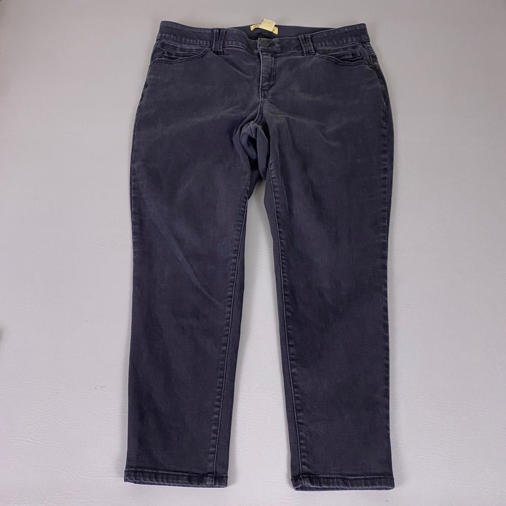 Democracy Ab Technology Jeans Women's 18W Slim Ankle Charcoal Black WNKF1873SL